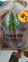 Pain de mie complet sans sucres ajoutés