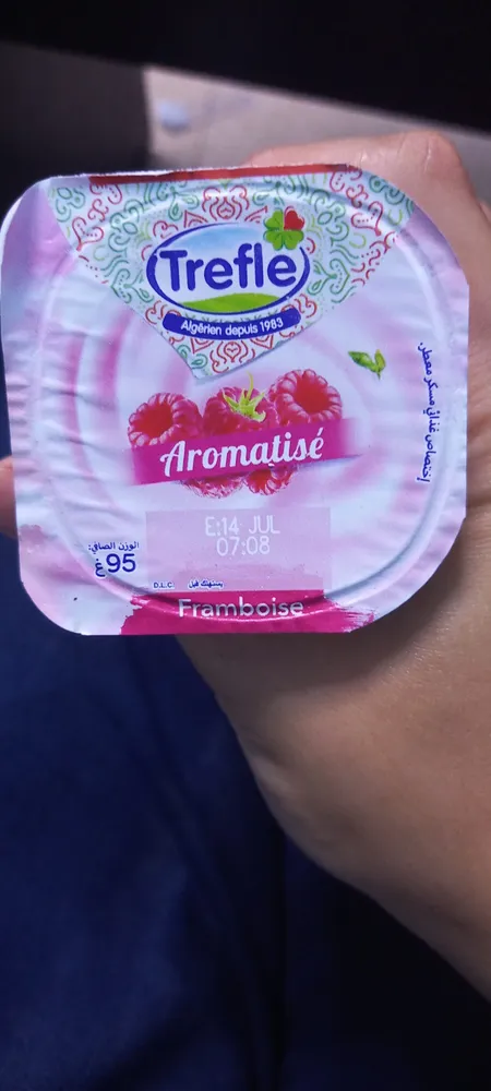 Yaourt aromatisé à la framboise