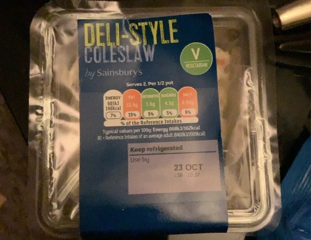 Deli style coleslaw