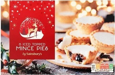6 Iced Topped Mince Pies