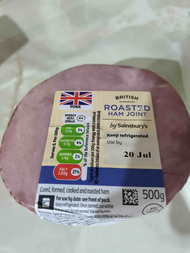 Roasted ham joint