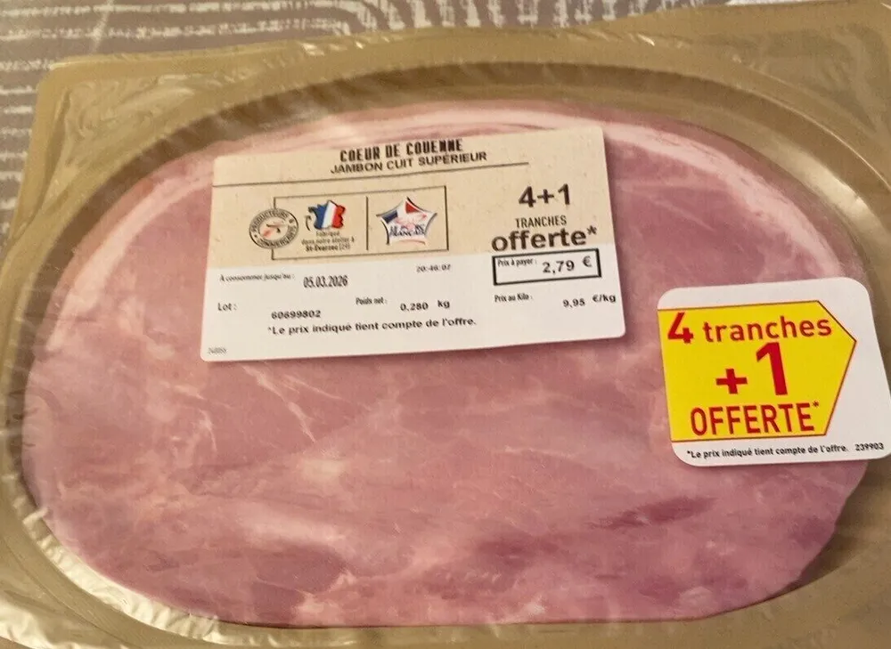 Jambon coeur de couenne