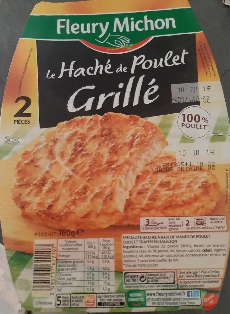 Le haché de poulet grillé