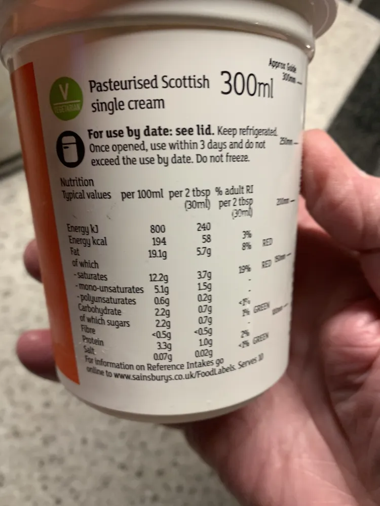Fresh Scottish Single Cream