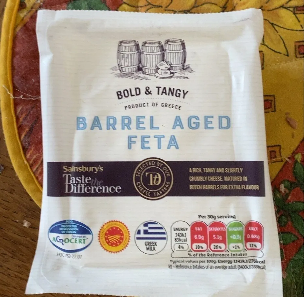 Barrel aged feta