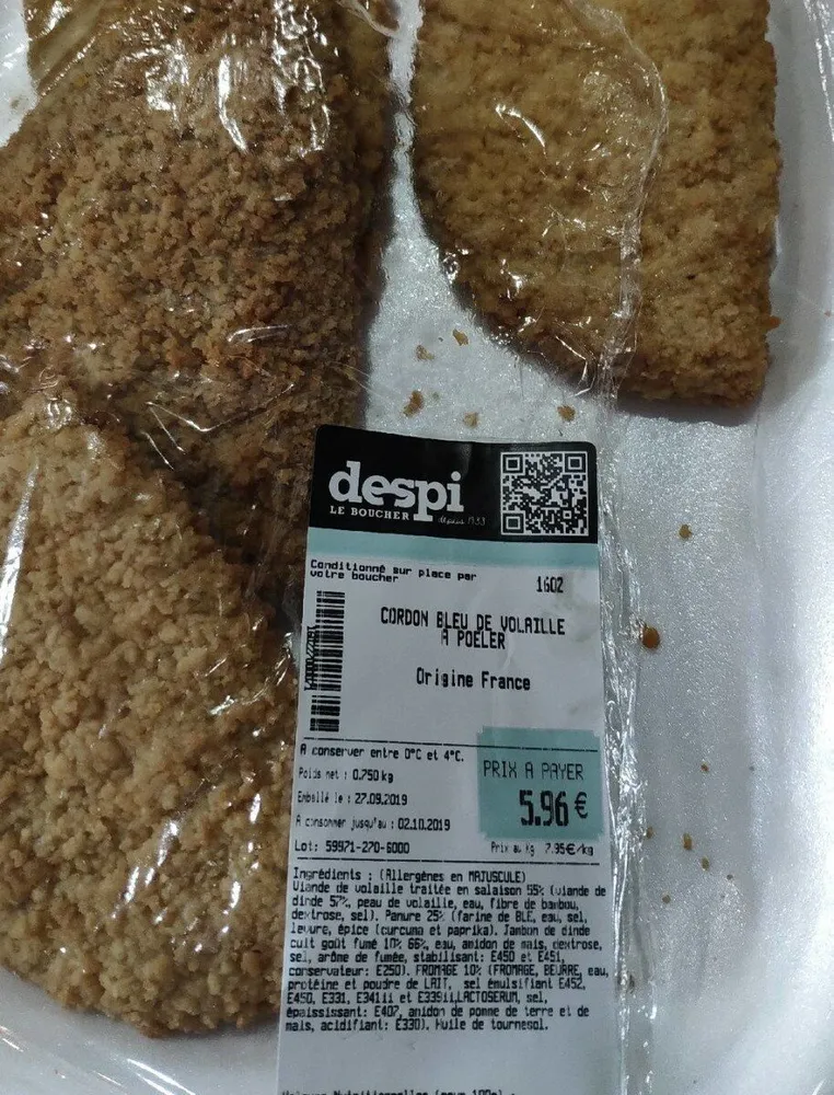 Cordon bleu de volaille a poeler