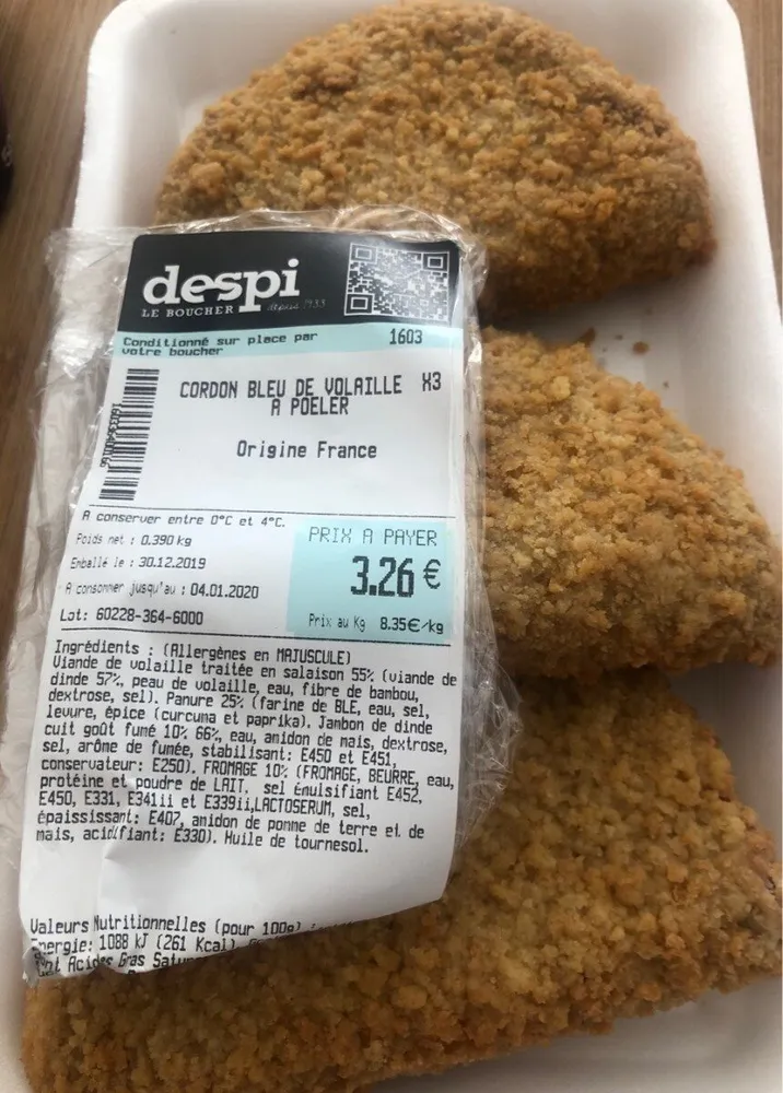 Cordon bleu de volaille