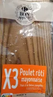 Poulet rôti mayonnaise X3 CARREFOUR