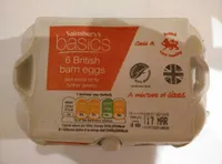 6 British barn eggs