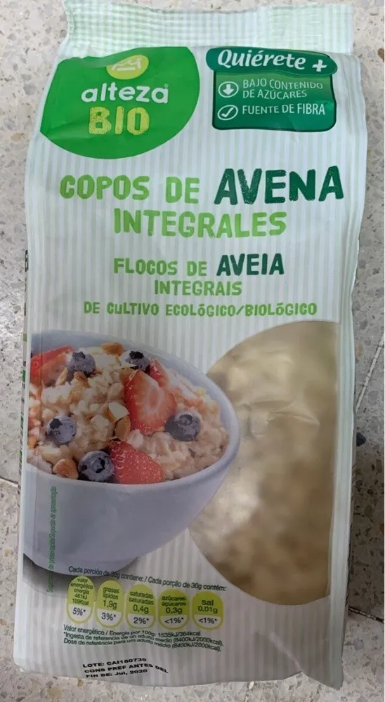 Copos de avena alteza
