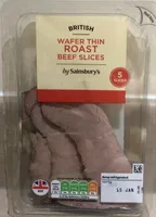 Wafer thin roast beef slices