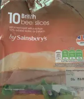 British beef slices