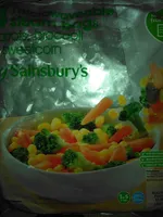 4 microwaveable steam bags. Carrits, broccoli & sweetcorn