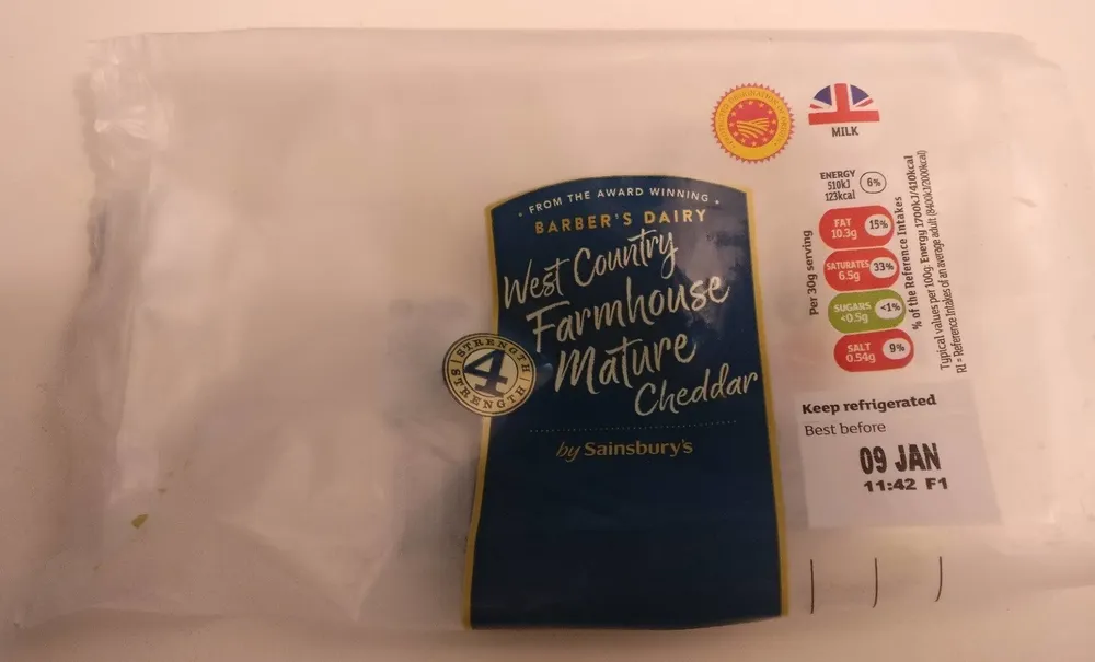 West Country farmhouse Cheddar cheese