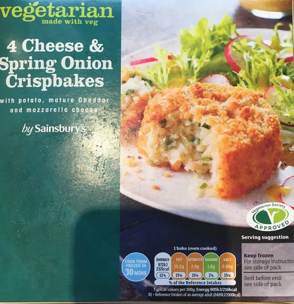 Cheese and spring onion crispbakes