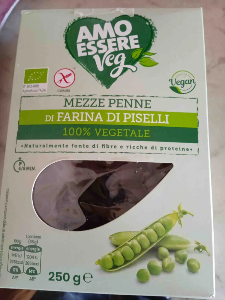 Mezze penne farina di piselli