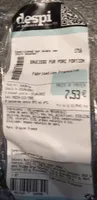 Saucisse de porc