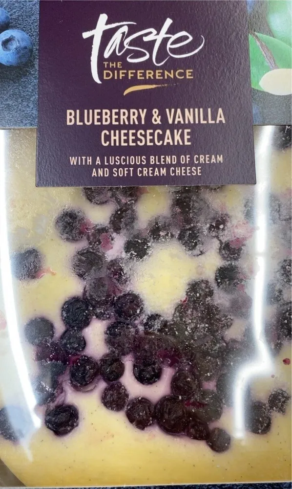 Blueberry vanilla cheesecake