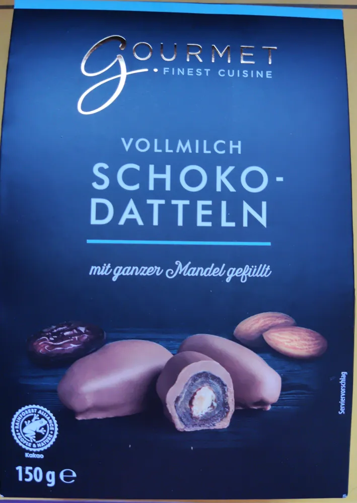 Schokodatteln mit ganzer Mandel gefüllt - Vollmilch