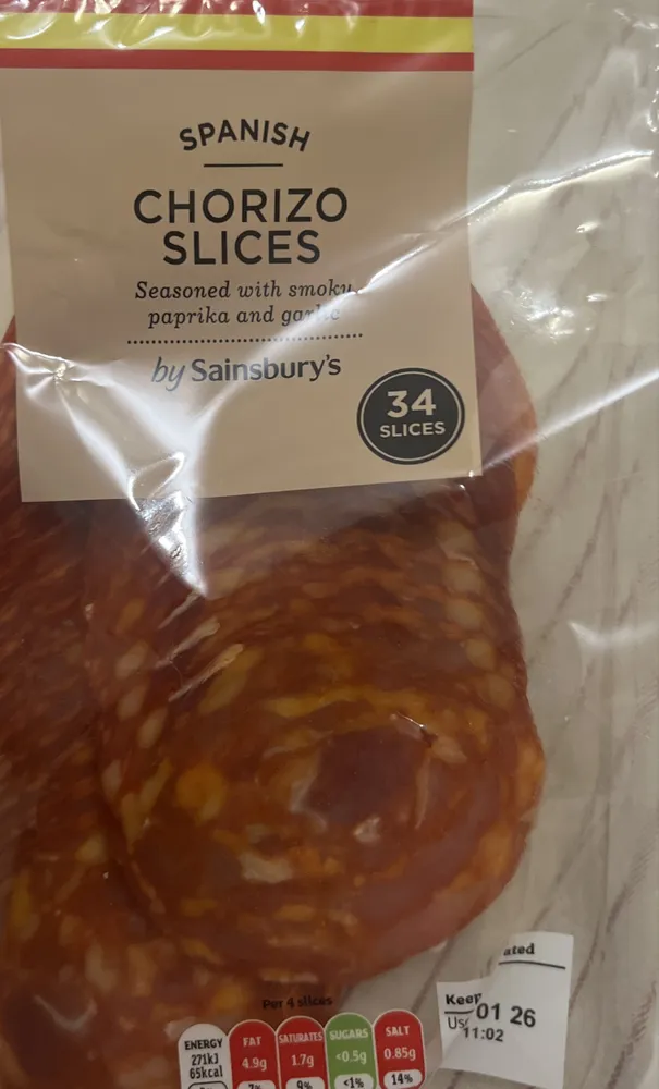 Spanish Chorizo Slices