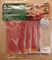 5 Spanish air dried Serrano ham slices
