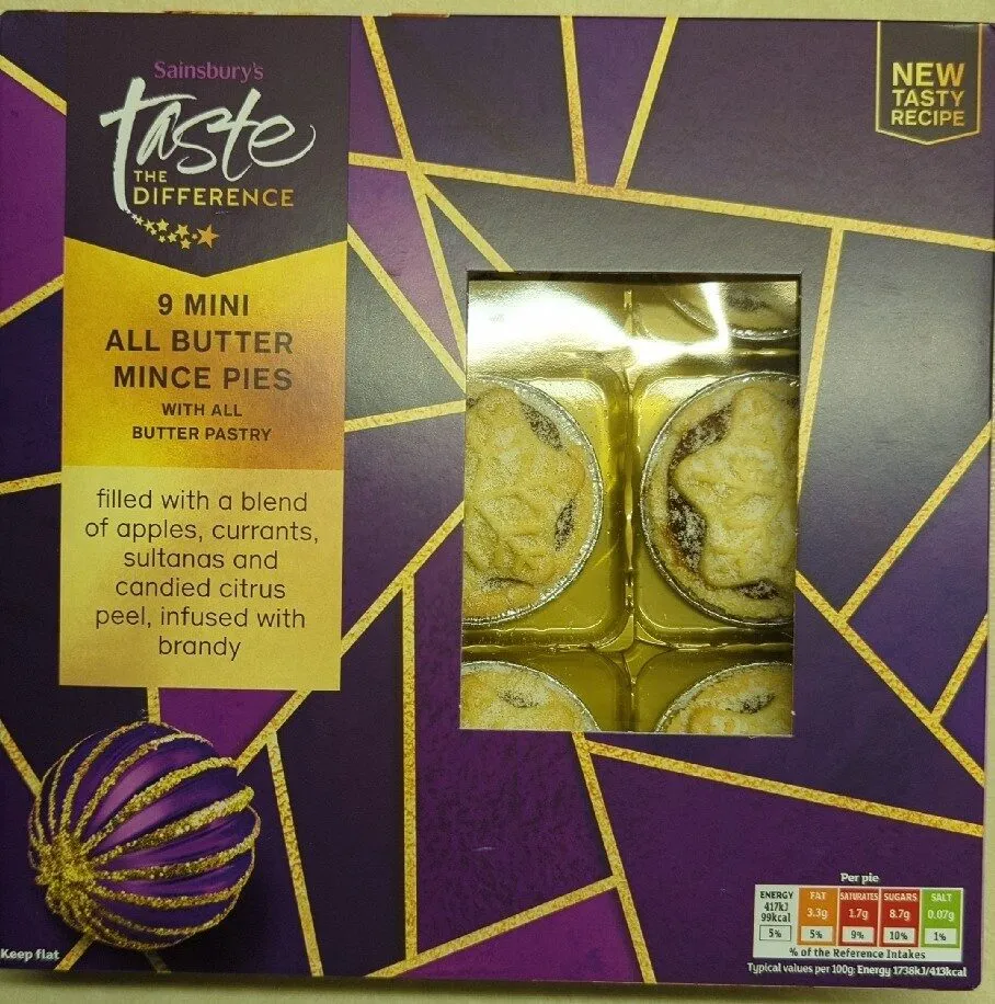 9 Mini All Butter Mince Pies