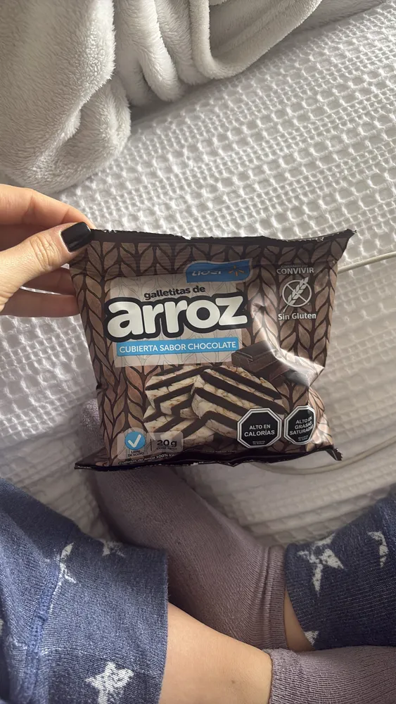 Galletitas de arroz cubierta sabor chocolate