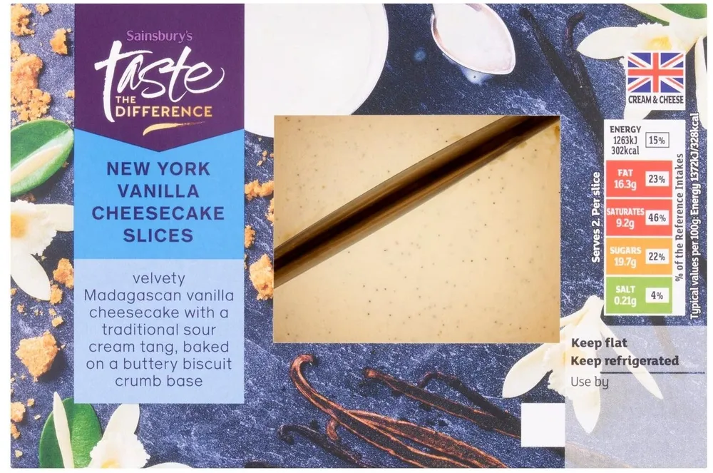 New york vanilla cheesecake slices
