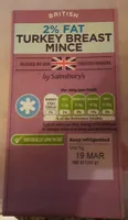 British fresh class A minced turkey breast