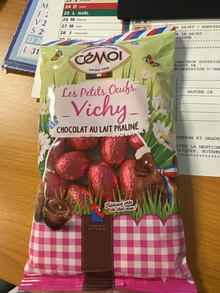 Les Petits Oeufs Vichy Chocolat au lait praliné