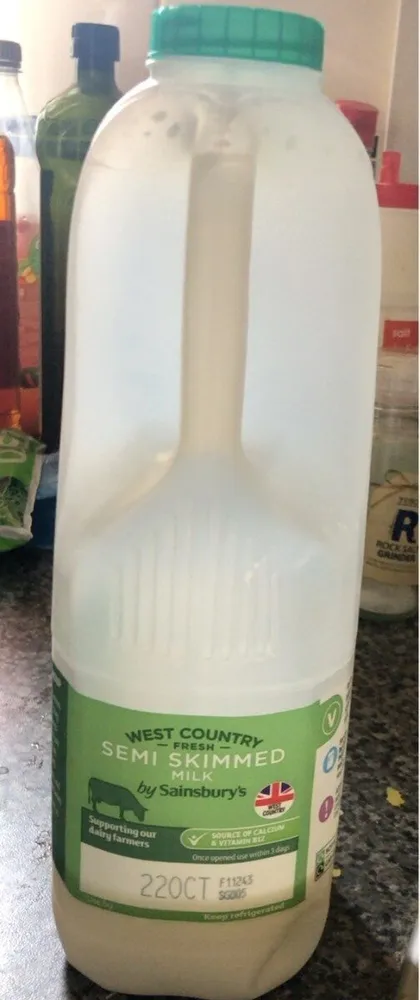 Semi skimmed milk