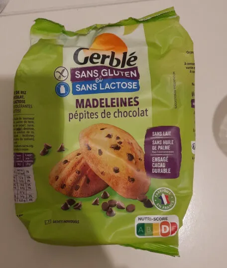 Madeleines sans gluten aux pépites de chocolat