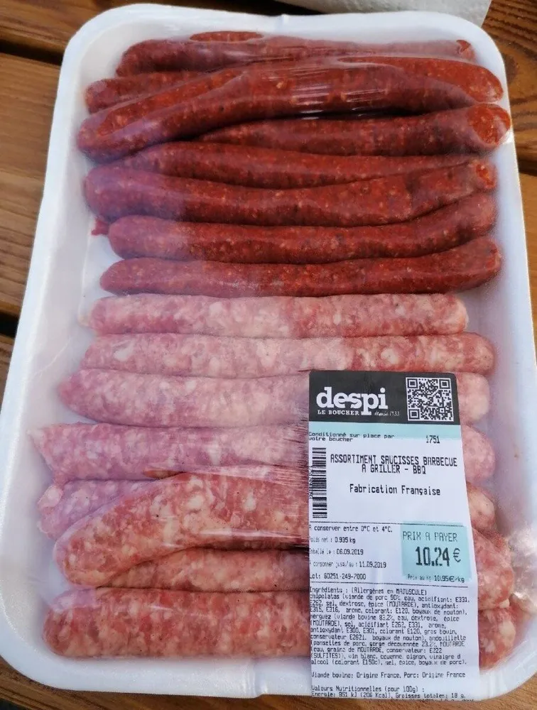 Assortiment saucisses barbecue à griller