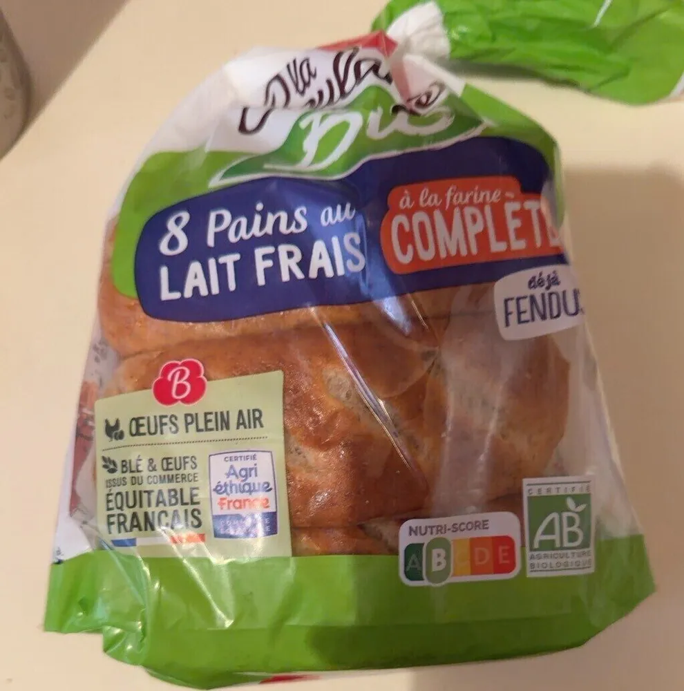 Pain au lait à la farine complete