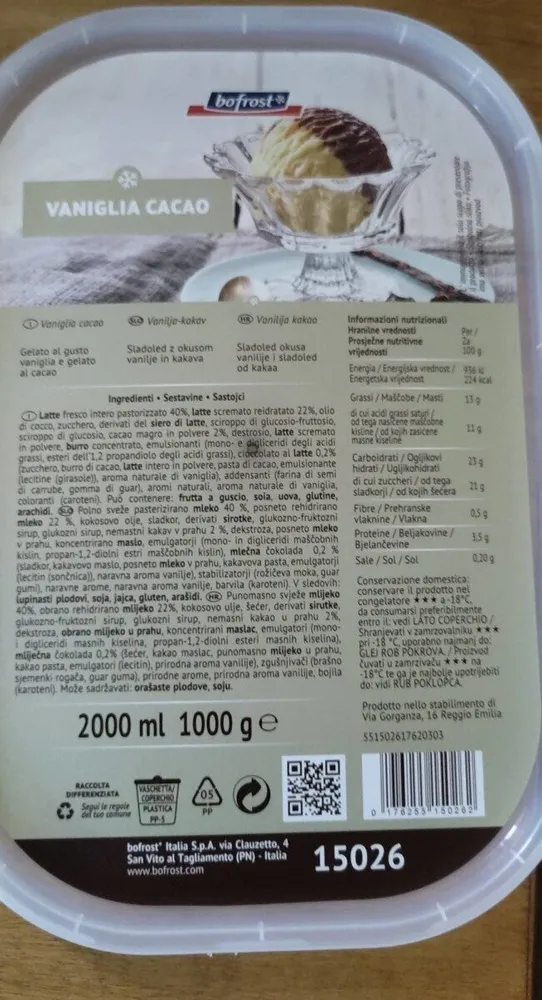 Gelato vaniglia e cacao