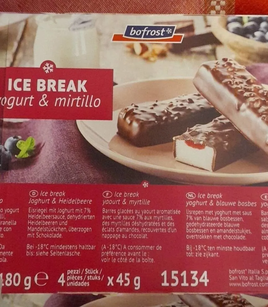 Ice break yogurt e mirtillo