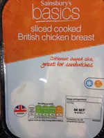 Sliced cooked British chicken breast