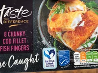 Chunky cod fillet fish fingers