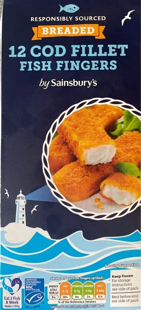 Cod Fillet Fish Fingers