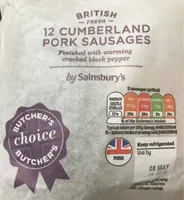 British 12 cumberland pork Sausages