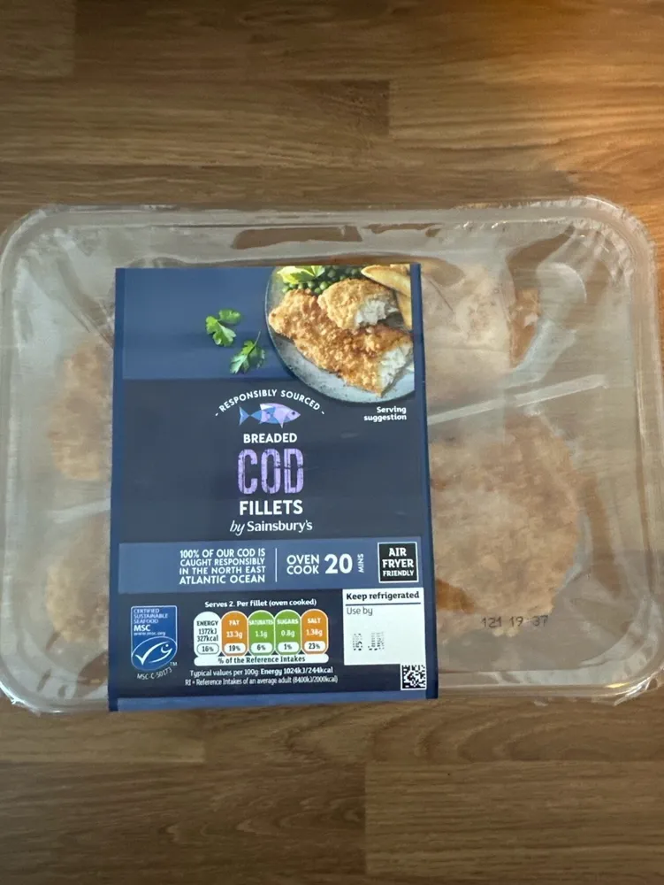 Breaded 2 cod fillets