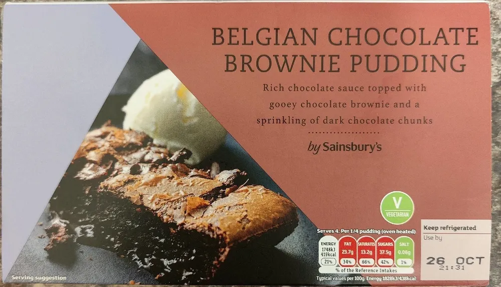 Belgian Chocolate Brownie Pudding