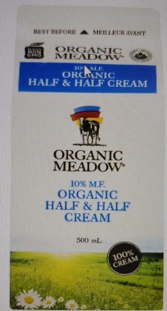 Half  Half Organic Cream
