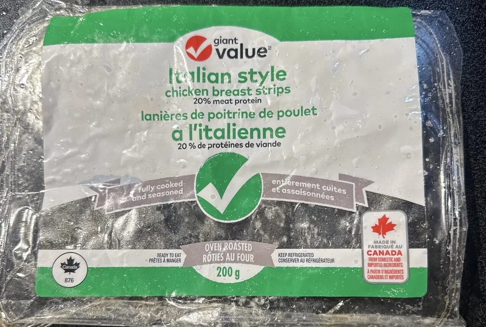 Italian Style Chicken Breast Strips