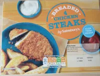 Breaded chicken steaks