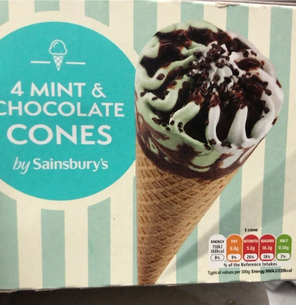 Conos menta chocolate