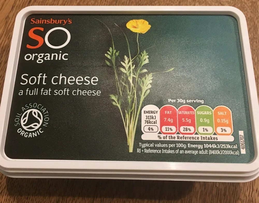 Full fat soft cheese