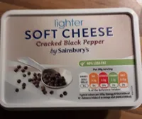 Lighter soft cheese cracked black pepper