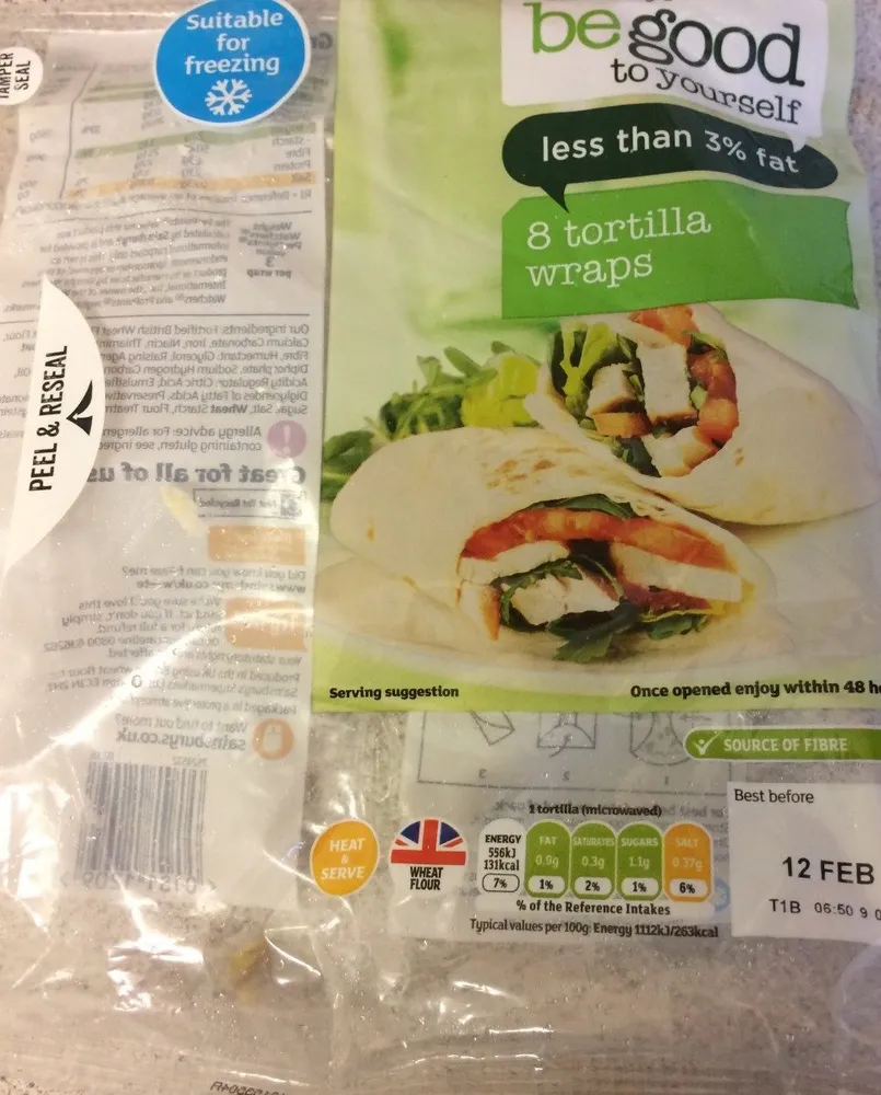 8 tortilla wraps