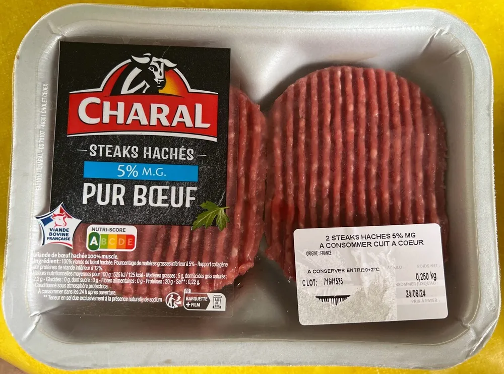 Steaks Hachés Pur Bœuf 5%